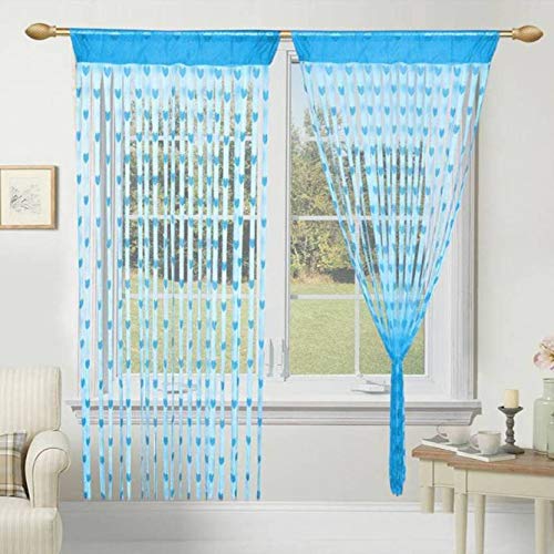 Love Heart String Curtain Window Door Divider Sheer Curtain Valance, Curtains Sets porda